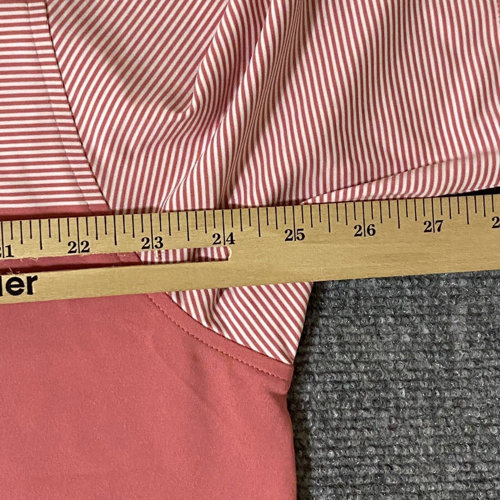 Footjoy Polo Golf Shirt Mens XL Salmon Short Sleeve Poly Stretch - Picture 8 of 10